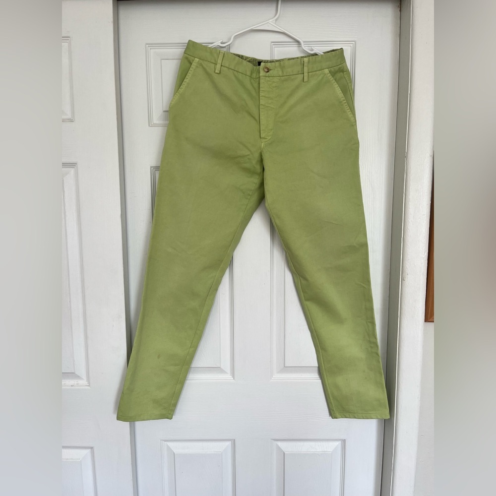 Etro Green Chinos with Straight Leg and Relaxed Fit Euro Size 48 US Size 12 - Picture 4 of 17